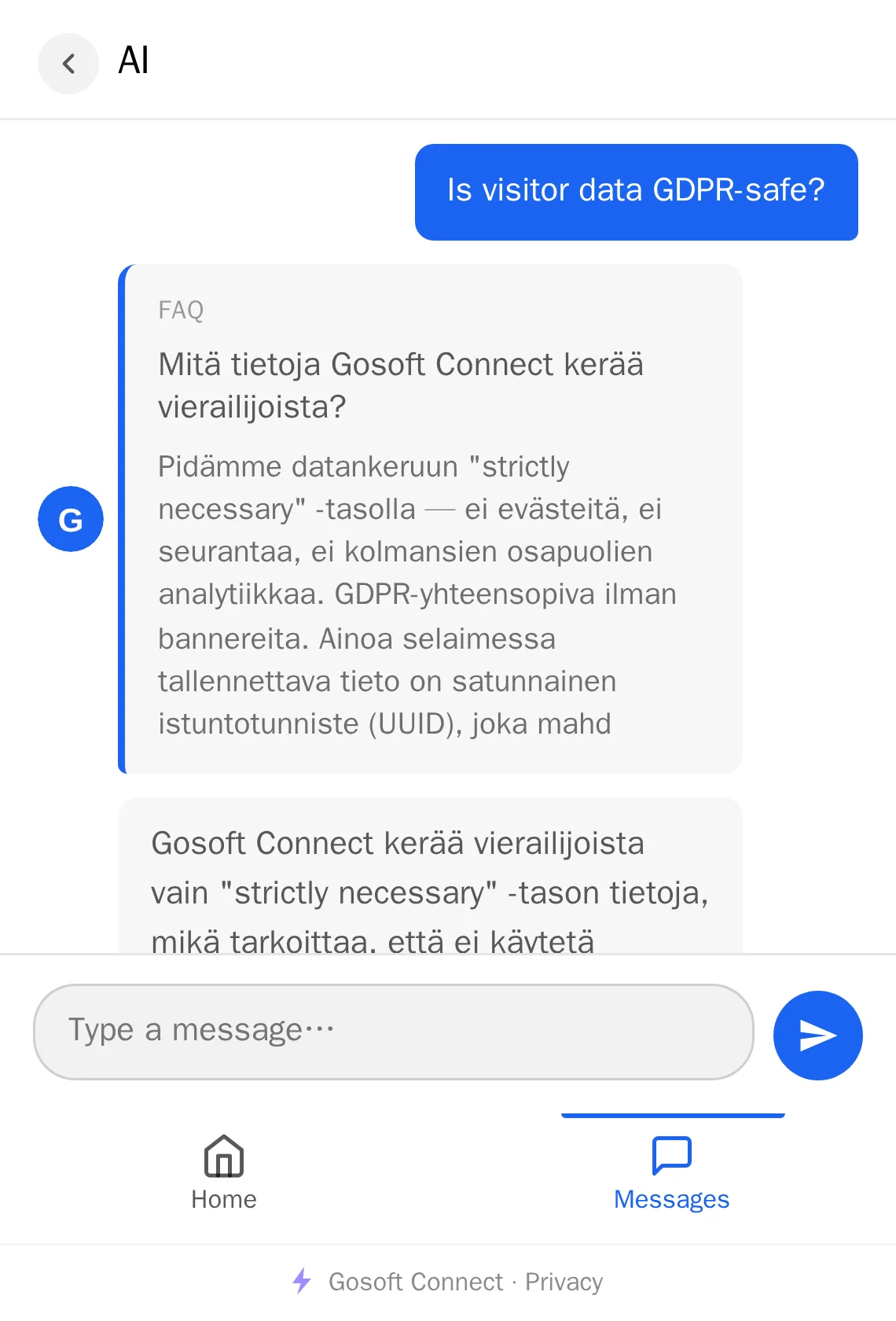GoChat AI+ — An AI assistant that knows your business