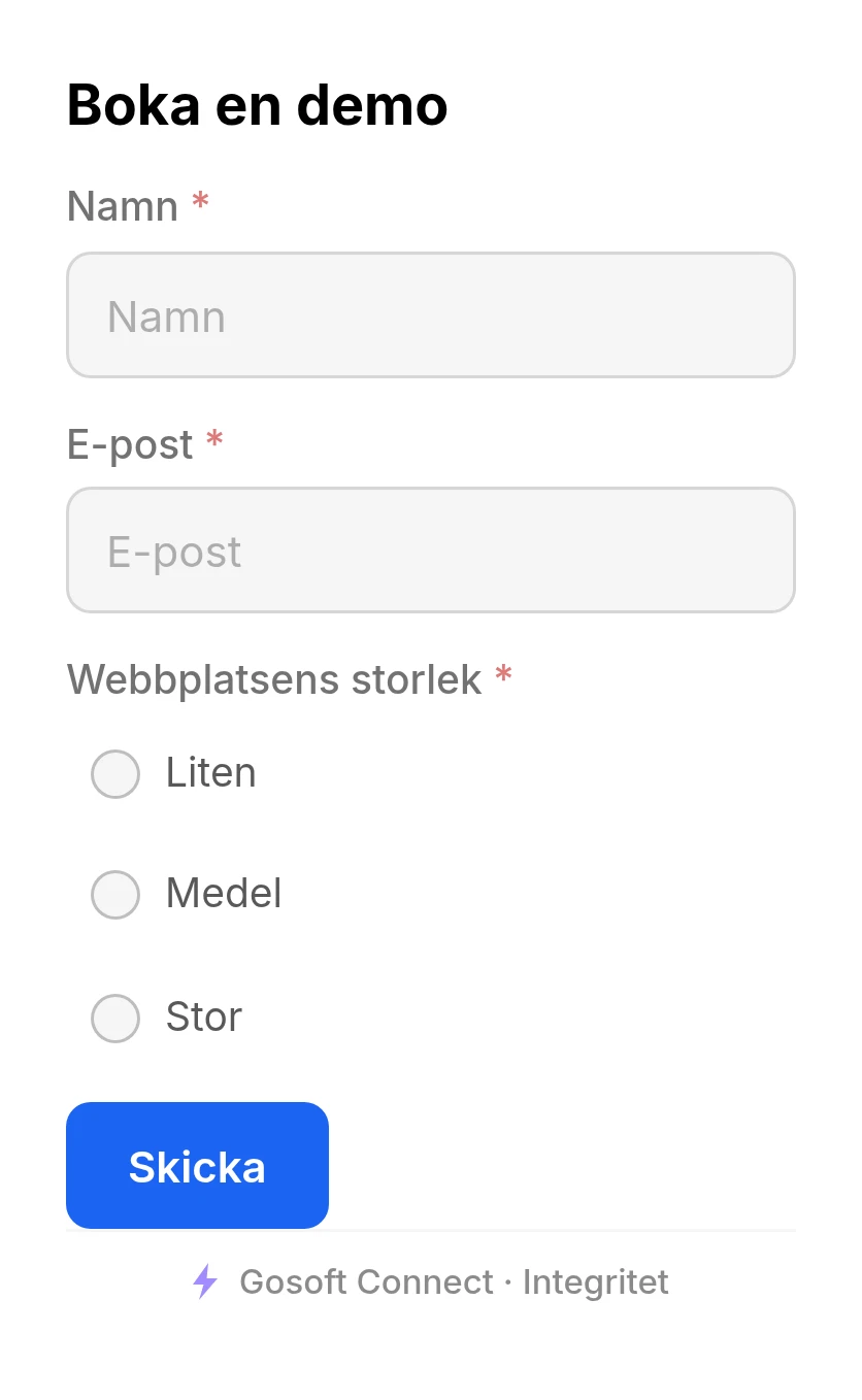 GoForms — Snygga formulär som faktiskt konverterar